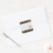 Étiquettes de briquettes de Noël tissées avec text (Enveloppe)