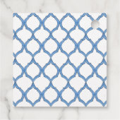 Étiquettes de cadeau Anniversaire bleu aquarelle & (Dos)