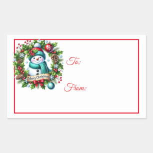 Étiquettes de cadeau autocollantes de Noël