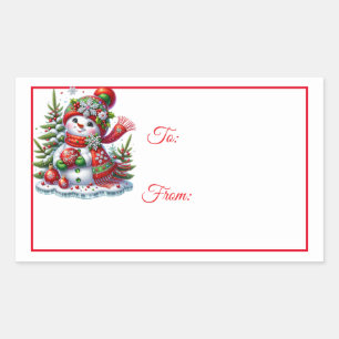 Étiquettes de cadeau autocollantes de Noël