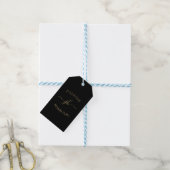 Étiquettes de cadeau avec modèle de texte monogram (Avec de laficelle)