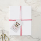 Étiquettes de cadeau cheminée aquarelle boho avec (Avec de la ficelle)