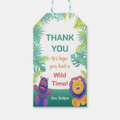 Étiquettes de cadeau d'anniversaire Animaux Safari (Devant)