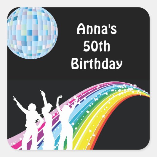 Étiquettes de cadeau d'anniversaire de danse de (Devant)