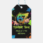 Étiquettes de cadeau d'anniversaire Graffiti Six S (Devant)