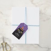Étiquettes de cadeau de chat noir Halloween (Avec de laficelle)