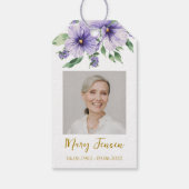 Étiquettes de cadeau de deuil mémorial de paquet d (Dos)