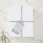 Étiquettes de cadeau de douche Bébé Flocon de neig (Avec de la ficelle)