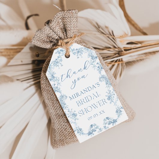 Étiquettes de cadeau de douche de mariage en chino