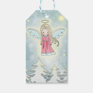 Étiquettes de cadeau de fantaisie d'ange doux