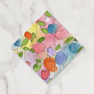 étiquettes de cadeau de fleurs