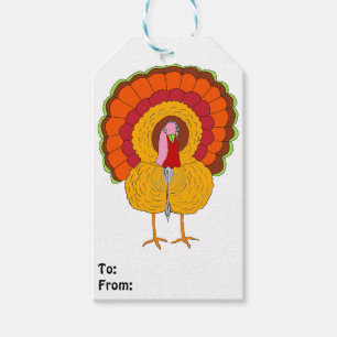 Étiquettes de cadeau de la Turquie de thanksgivin