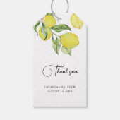 Étiquettes de cadeau de mariage citron d'été (Devant)
