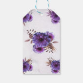 Étiquettes de cadeau de mariage Fleur d'chrysanthè (Dos)