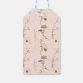 étiquettes de cadeau de mariage floral de prairie  (Dos)