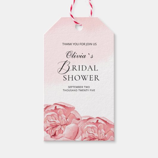 Étiquettes de cadeau de mariage moderne (Devant)