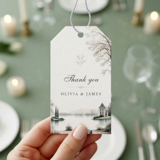 Étiquettes de cadeau de mariage pour jardin secret