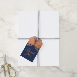 Étiquettes de cadeau de Merci d'avenue d'arbres