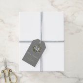 Étiquettes de cadeau de monogramme de couronne de  (Avec de la ficelle)