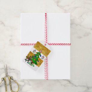 Étiquettes de Cadeau de Noël Bonhomme de Neige Elf