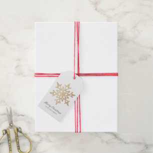 Étiquettes de cadeau de Noël de flocon de neige