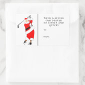 Étiquettes de cadeau de Noël de golf (Sac)