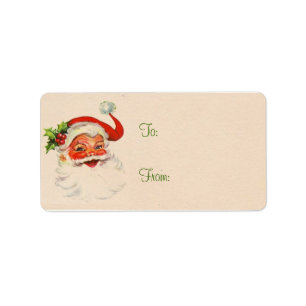 Étiquettes de cadeau de Noël de Père Noël