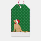 Étiquettes de cadeau de Noël doré vert (Dos)