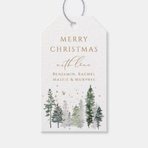 Étiquettes de cadeau de Noël personnalisées Pins v