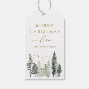 Étiquettes de cadeau de Noël personnalisées Pins v