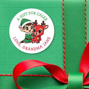 Étiquettes de cadeau de Noël personnalisées pour v