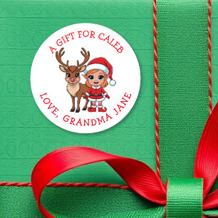 Étiquettes de cadeau de Noël personnalisées pour v
