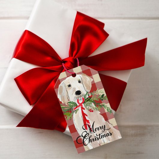 Étiquettes de cadeau de Noël pour chien