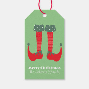 Étiquettes de cadeau de Noël pour les pieds de lut