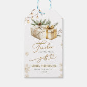 Étiquettes de cadeau de Noël rustique pour remerci (Devant)