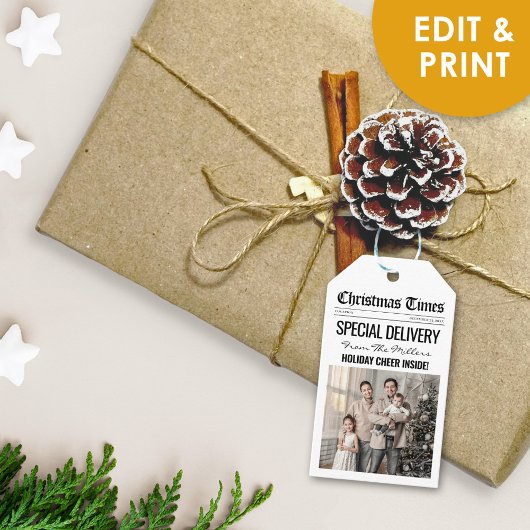 Étiquettes de cadeau de Noël uniques Étiquettes de