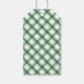 Étiquettes de Cadeau de Noël Vertes Monogrammées (Dos)