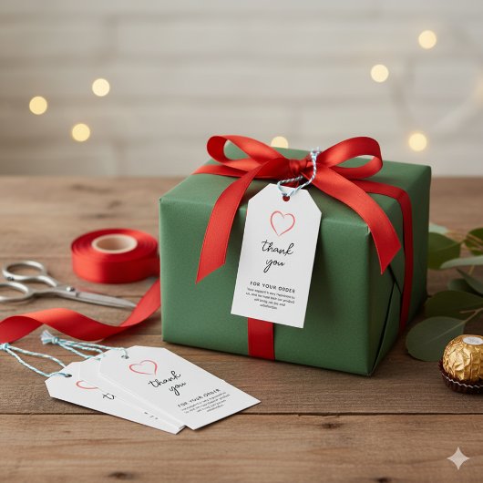 Étiquettes de cadeau de remerciement de calligraph