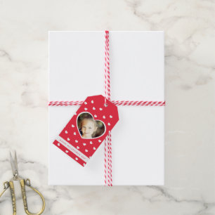 Étiquettes de cadeau de Valentines de photo