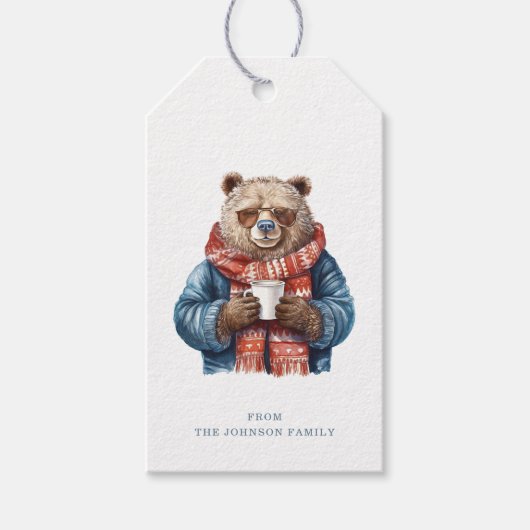 Étiquettes de cadeau d'ours (Devant)
