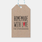 Étiquettes de Cadeau Fabriquées avec Amour (Dos)