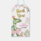 Étiquettes de cadeau fille dinosaure tutu Tea-Rex (Devant)