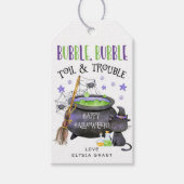 Étiquettes de cadeau Halloween Chaudron (Devant)