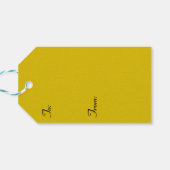 Étiquettes de cadeau jaune foncé (Dos Horizontal)