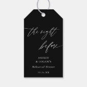 Étiquettes de Cadeau La Nuit Avant le Dîner de Rép (Dos)