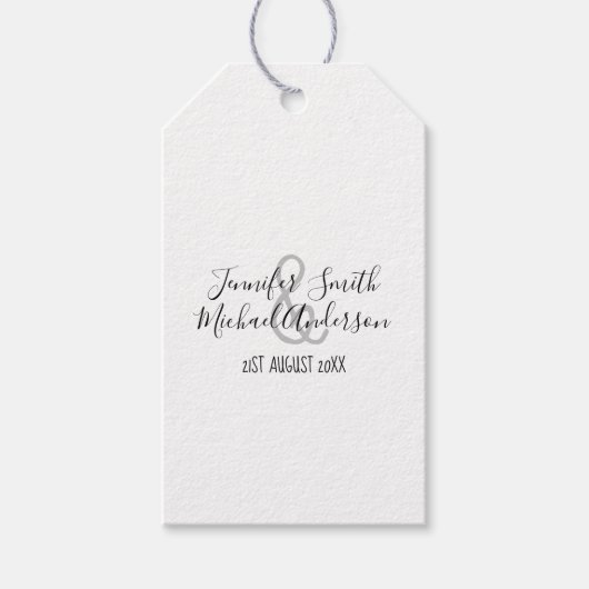 Étiquettes de cadeau personnalisées écrites à la m (Devant)