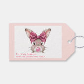 Étiquettes de cadeau personnalisées pour lapin de  (Devant (Horizontal))