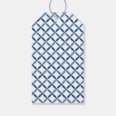 Étiquettes de cadeau pot de gingembre bleu et blan (Dos)