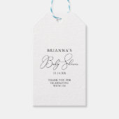 Étiquettes de cadeau pour Baby Shower minimalistes (Devant)