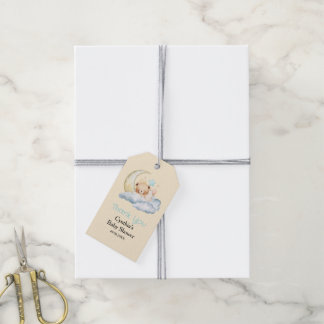 Étiquettes de cadeau pour Baby Shower ourson doux 
